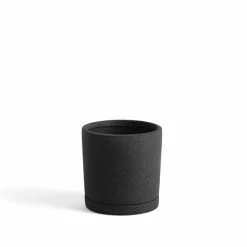 Hay Plant Pot With Saucer Black