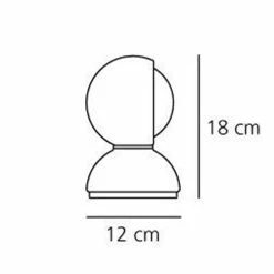 Artemide Eclisse Table Lamp -Vitra Shop Artemide Eclisse Light Dimensions
