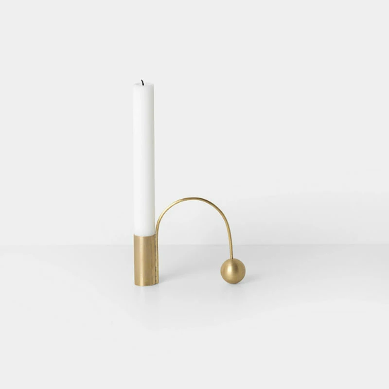 Ferm Living Balance Candle Holder – Brass 1 Ferm Living Balance Candle Holder – Brass