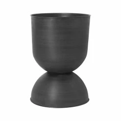Ferm Living Hourglass Pot – Black Large Ø50