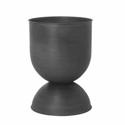 Ferm Living Hourglass Pot – Black Medium Ø40