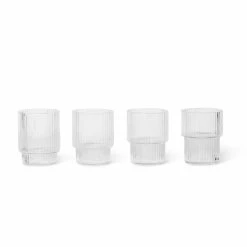 Ferm Living Ripple Small Glasses – Set Of 4