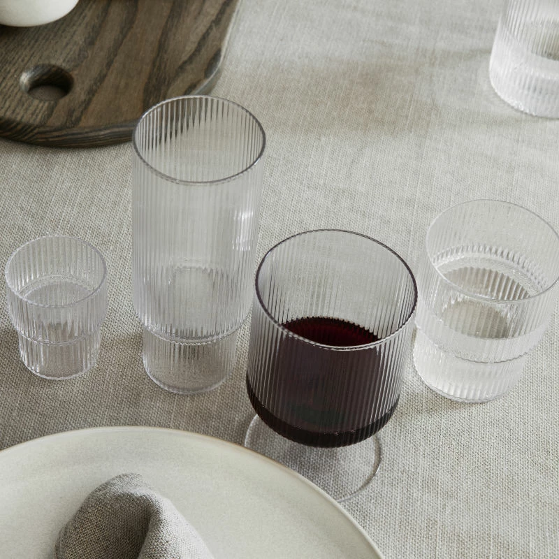 Ferm Living Ripple Wine Glasses (Set Of 2) 2 Ferm Living Ripple Wine Glasses (Set Of 2) - Image 2