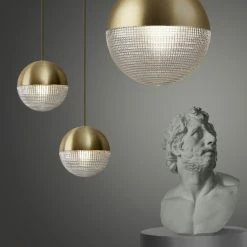 Lee Broom Lens Flair Pendant Light -Vitra Shop Lee Broom Lens Flair Pendant Brass1