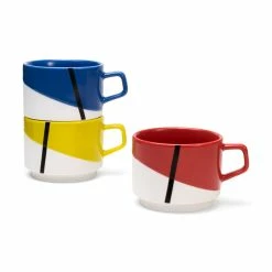 MoMA De Stijl Stacking Mugs Set Of 3