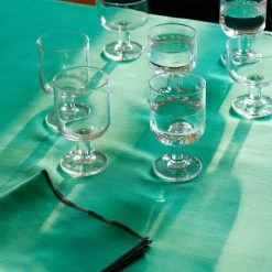 Hay Tavern Glass 5 Hay Tavern Glass -Vitra Shop Tavern Glass family Outline Napkins verdigris green Outline Tablecloth verdigris green