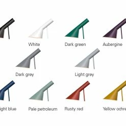 Louis Poulsen AJ Table Lamp 9 Louis Poulsen AJ Table Lamp -Vitra Shop aj lights colour swatches 2